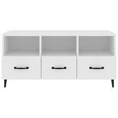 vidaXL TV Cabinet White 102x35x50 cm Engineered Wood 5