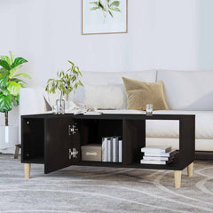 vidaXL Coffee Table Black 102x50x40 cm Engineered Wood 6