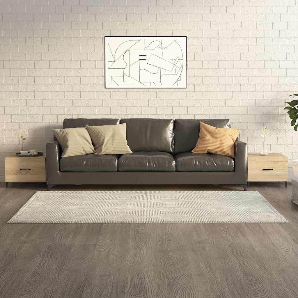 vidaXL Coffee Table with Metal Legs 2 pcs Sonoma Oak 50x50x40 cm 1