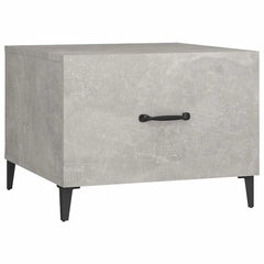 vidaXL Coffee Table with Metal Legs 2 pcs Concrete Grey 50x50x40 cm 6