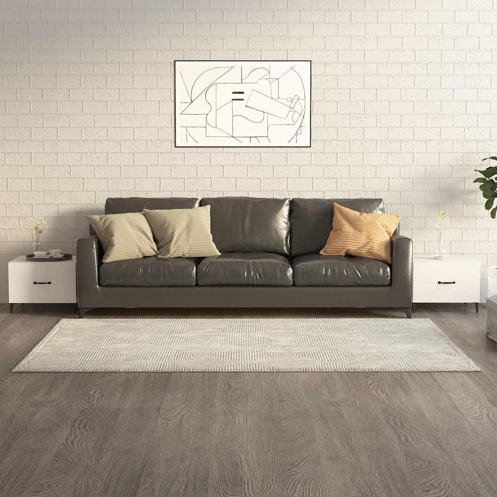 vidaXL Coffee Tables with Metal Legs 2 pcs High Gloss White 50x50x40 cm 1