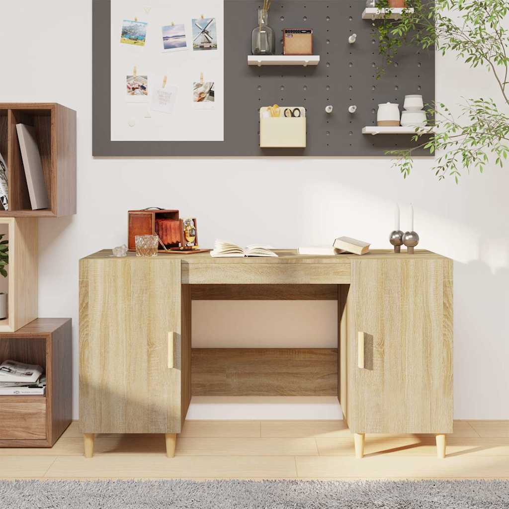 Desk 140x50x75 cm Engineered Wood Sonoma oak