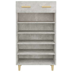 vidaXL Shoe Cabinet Concrete Grey 60x35x105 cm Engineered Wood 6