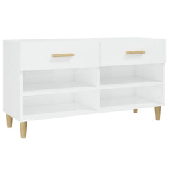 vidaXL Shoe Cabinet | High gloss white | Engineered wood 2