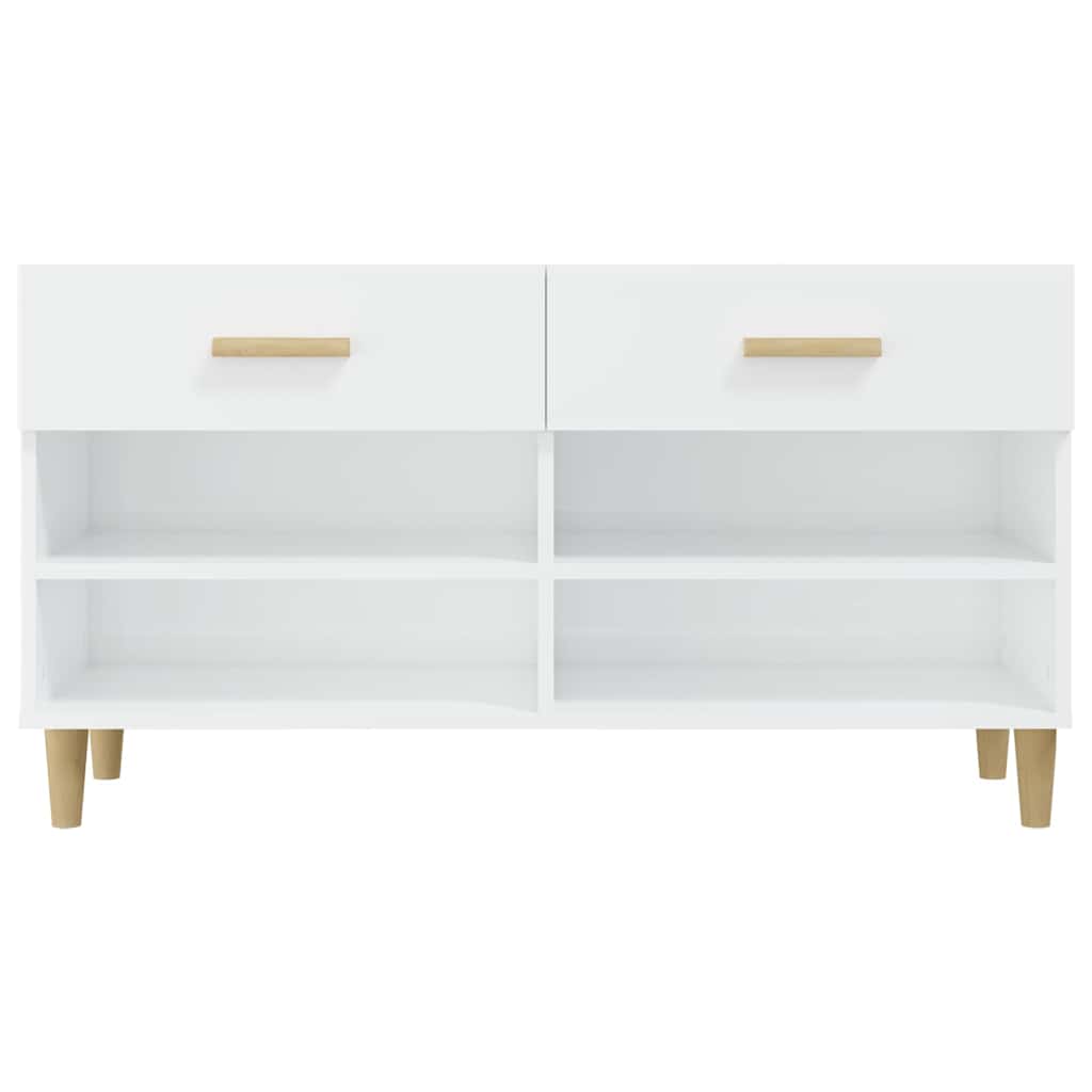 vidaXL Shoe Cabinet | High gloss white | Engineered wood 6