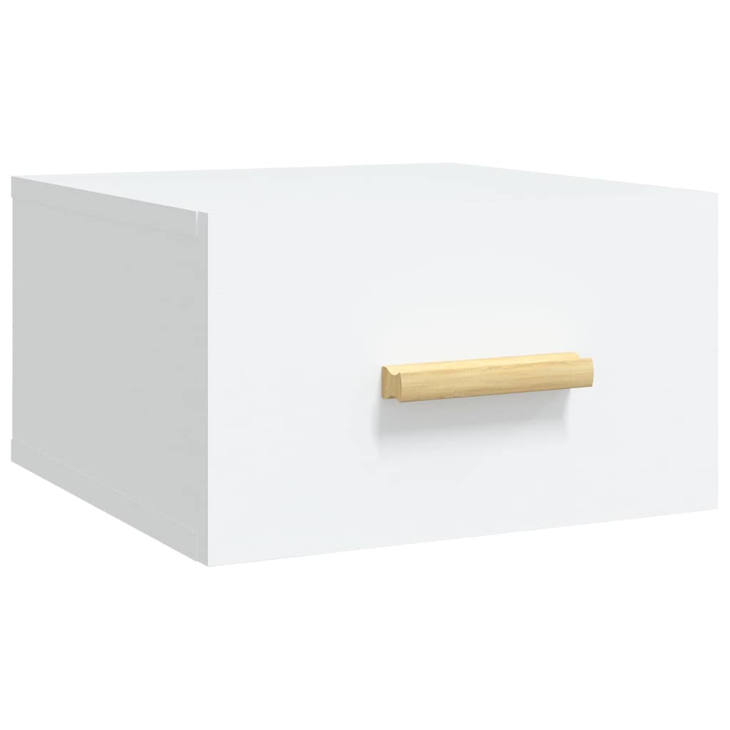 vidaXL Wall-mounted Bedside Cabinet White 35x35x20 cm 2