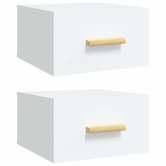 vidaXL Wall-mounted Bedside Cabinets 2 pcs White 35x35x20 cm 2