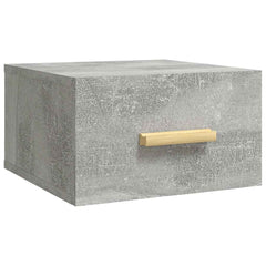 vidaXL Wall-mounted Bedside Cabinets 2 pcs Concrete Grey 35x35x20 cm 4