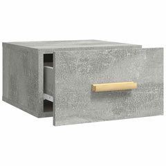 vidaXL Wall-mounted Bedside Cabinets 2 pcs Concrete Grey 35x35x20 cm 5