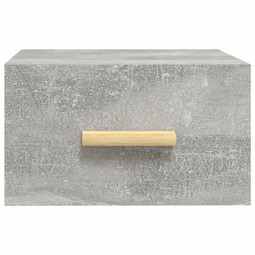 vidaXL Wall-mounted Bedside Cabinets 2 pcs Concrete Grey 35x35x20 cm 6