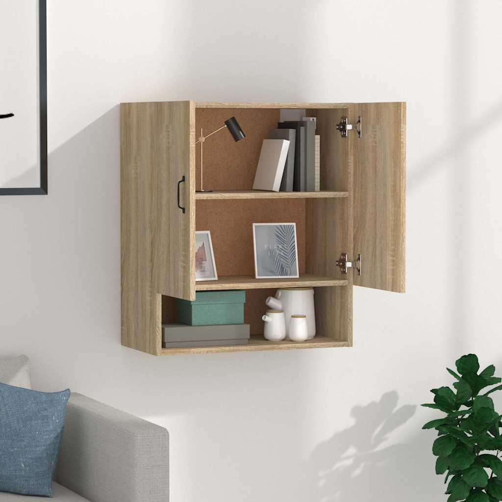vidaXL Wall Cabinet Sonoma Oak 60x31x70 cm Engineered Wood 3