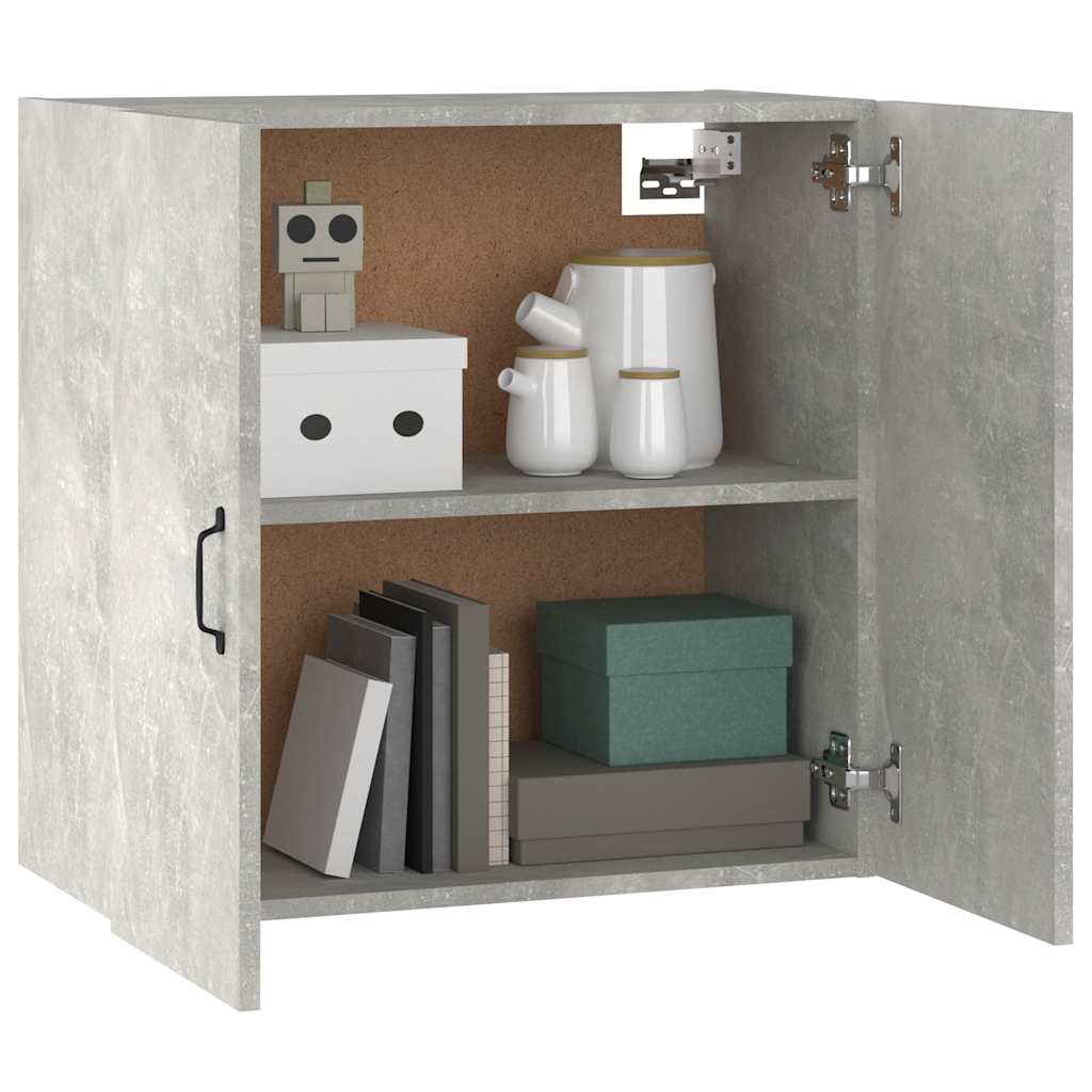 vidaXL Wall Cabinet Concrete Grey 60x31x60 cm Engineered Wood 4