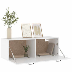vidaXL Floating Cabinet | White | Engineered wood | Medium | Wall mounting 4
