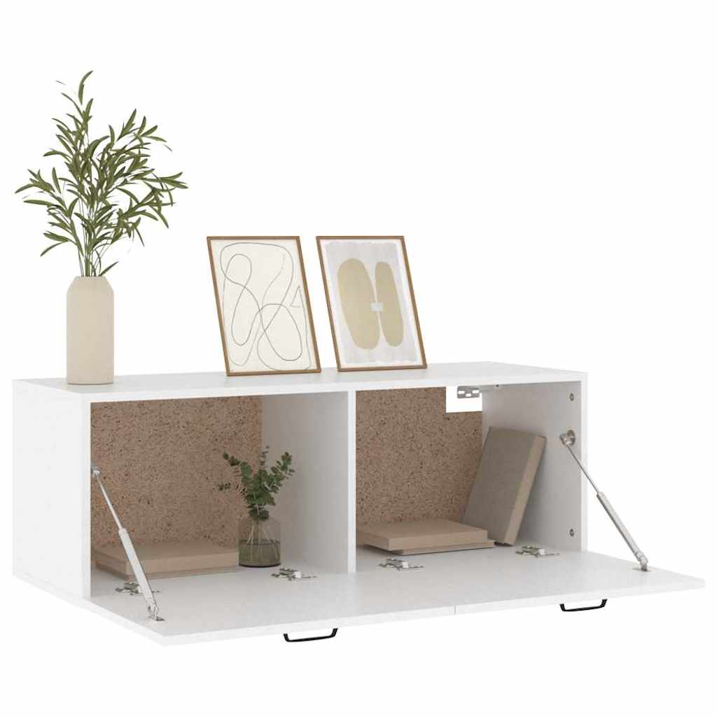vidaXL Floating Cabinet | White | Engineered wood | Medium | Wall mounting 4