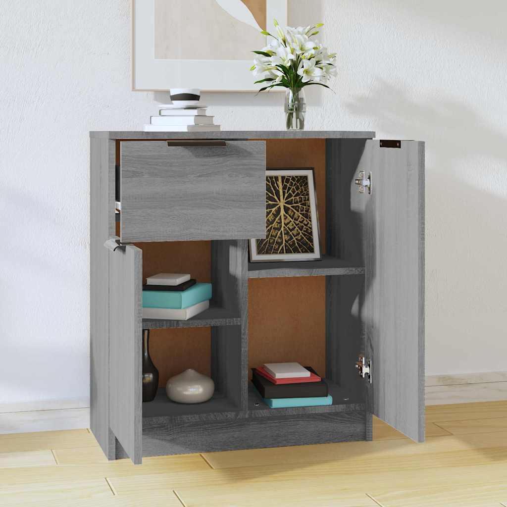 vidaXL Sideboard Grey Sonoma 60x30x70 cm Engineered Wood 3