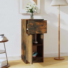 vidaXL Sideboard Smoked Oak 30x30x70 cm Engineered Wood 3