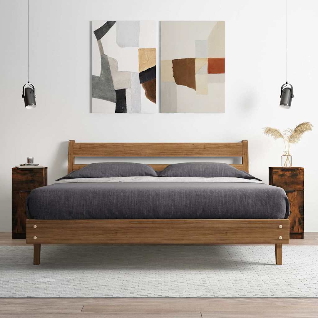 vidaXL Sideboard Smoked Oak 30x30x70 cm Engineered Wood 1