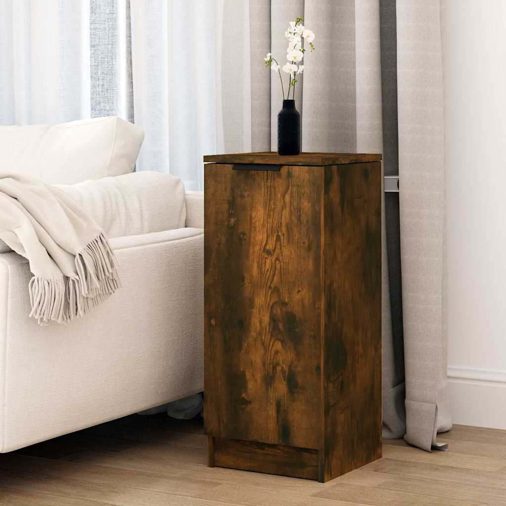 vidaXL Sideboard Smoked Oak 30x30x70 cm Engineered Wood 1