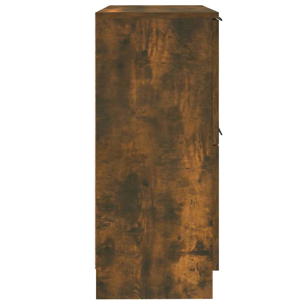vidaXL Sideboard Smoked Oak 30x30x70 cm Engineered Wood 6