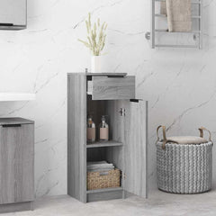 vidaXL Bathroom Cabinet Grey Sonoma 32x34x90 cm Engineered Wood 3