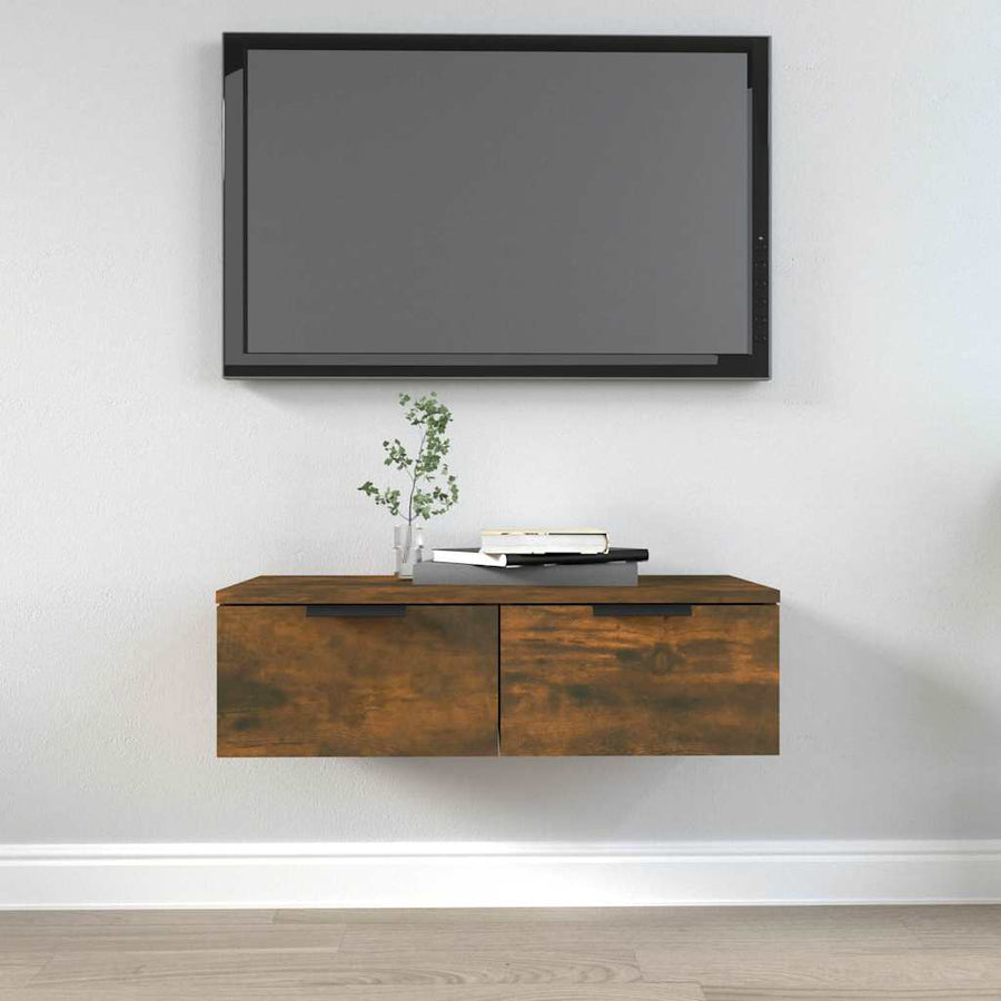 Wall Cabinet Smoked Oak Engineered Wood