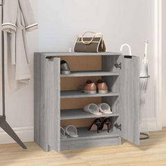 vidaXL Shoe Cabinet Grey Sonoma 59x35x70 cm Engineered Wood 6