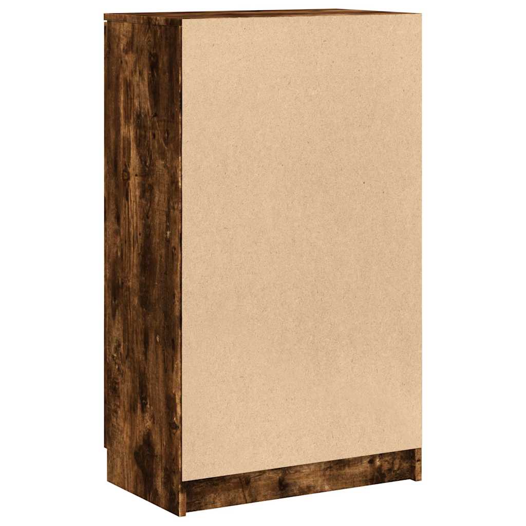 vidaXL Shoe Cabinet Smoked Oak 59x35x100 cm Engineered Wood 6