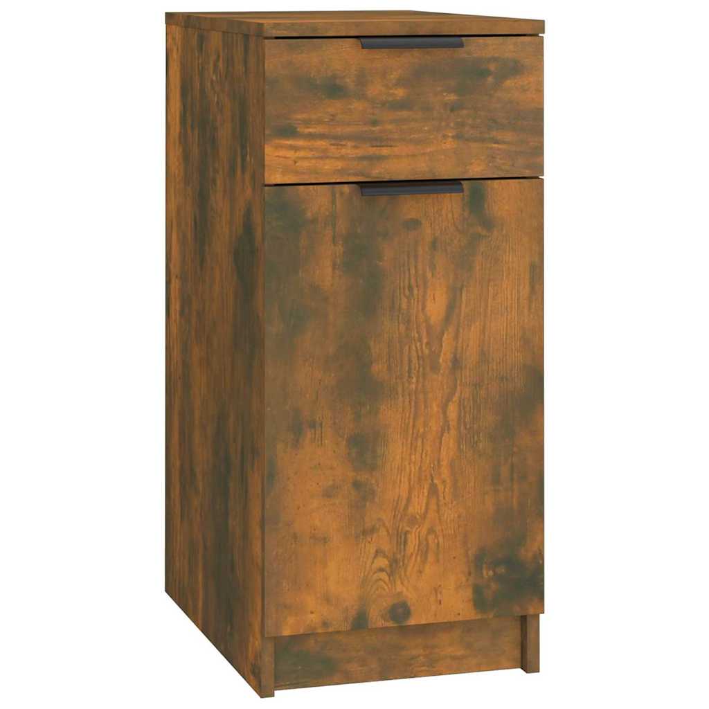 vidaXL Desk Cabinet Smoked Oak 33.5x50x75 cm Engineered Wood 2