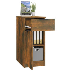 vidaXL Desk Cabinet Smoked Oak 33.5x50x75 cm Engineered Wood 5