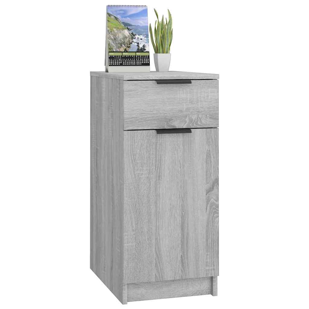 vidaXL Desk Cabinet Grey Sonoma 33.5x50x75 cm Engineered Wood 4