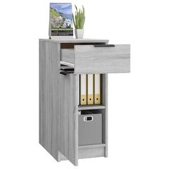 vidaXL Desk Cabinet Grey Sonoma 33.5x50x75 cm Engineered Wood 5