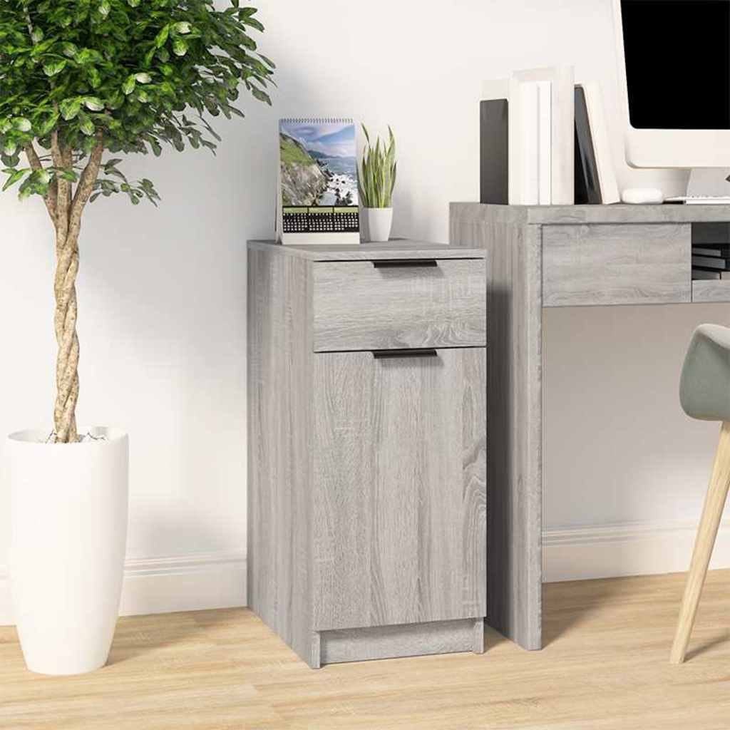 vidaXL Desk Cabinet Grey Sonoma 33.5x50x75 cm Engineered Wood 1