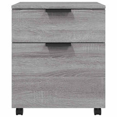 vidaXL Mobile File Cabinet with Wheels Grey Sonoma 45x38x54 cm Engineered Wood 3