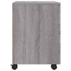 vidaXL Mobile File Cabinet with Wheels Grey Sonoma 45x38x54 cm Engineered Wood 5