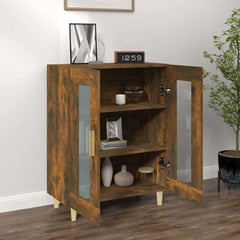 vidaXL Sideboard Smoked Oak 69.5x34x90 cm Engineered Wood 3