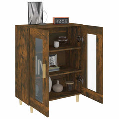 vidaXL Sideboard Smoked Oak 69.5x34x90 cm Engineered Wood 4