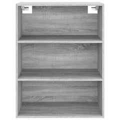 vidaXL Hanging Wall Cabinet Grey Sonoma 69.5x32.5x90 cm 5