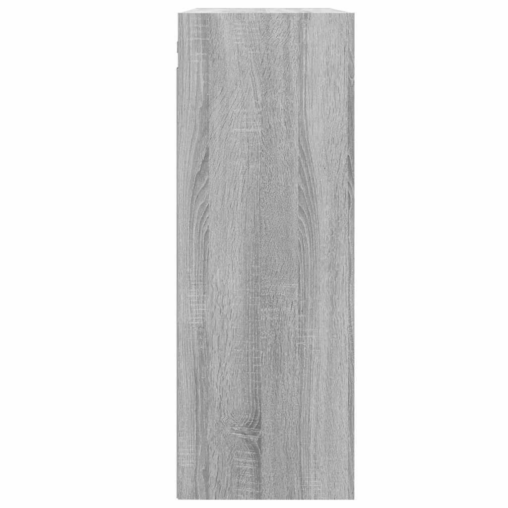 vidaXL Hanging Wall Cabinet Grey Sonoma 69.5x32.5x90 cm 6