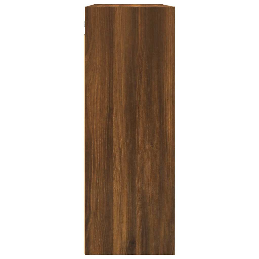 vidaXL Hanging Wall Cabinet Brown Oak 69.5x32.5x90 cm 6
