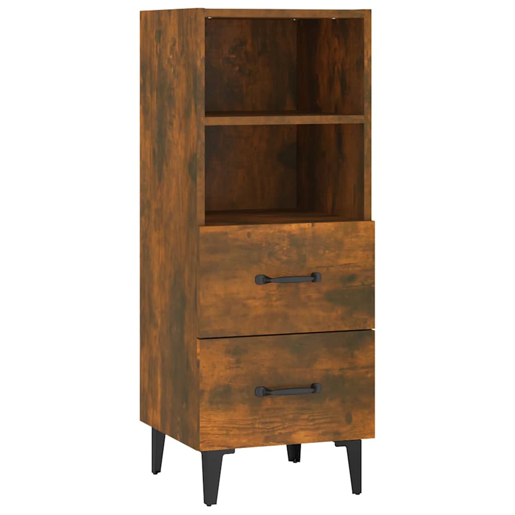 vidaXL Sideboard Smoked Oak 34.5x34x90 cm Engineered Wood 2