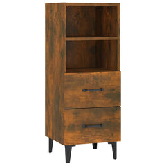 vidaXL Sideboard Smoked Oak 34.5x34x90 cm Engineered Wood 2