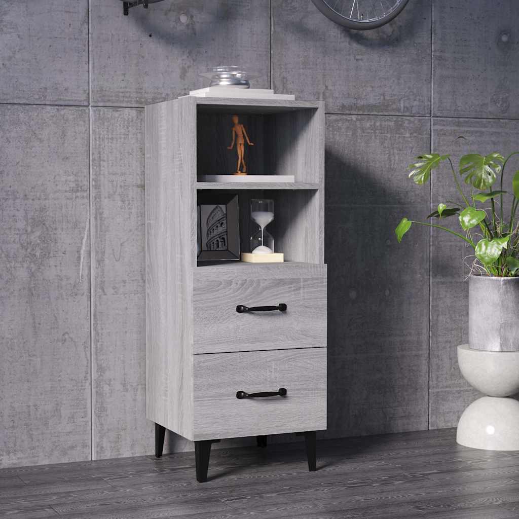 vidaXL Sideboard Grey Sonoma 34.5x34x90 cm Engineered Wood 1