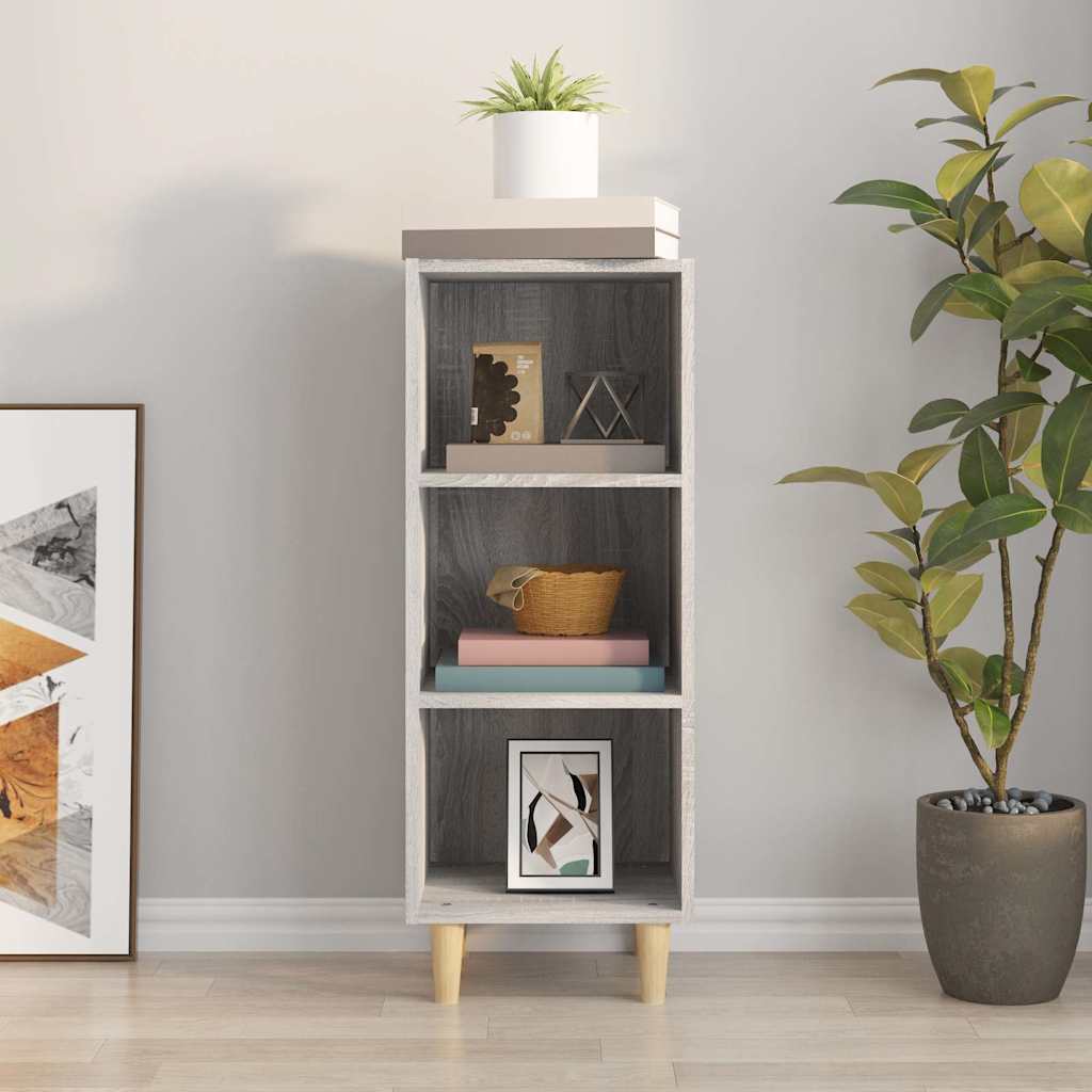 vidaXL Sideboard Grey Sonoma 34.5x32.5x90 cm Engineered Wood 3