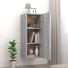 vidaXL Wall Cabinet Grey Sonoma 34.5x34x90 cm Engineered Wood 3