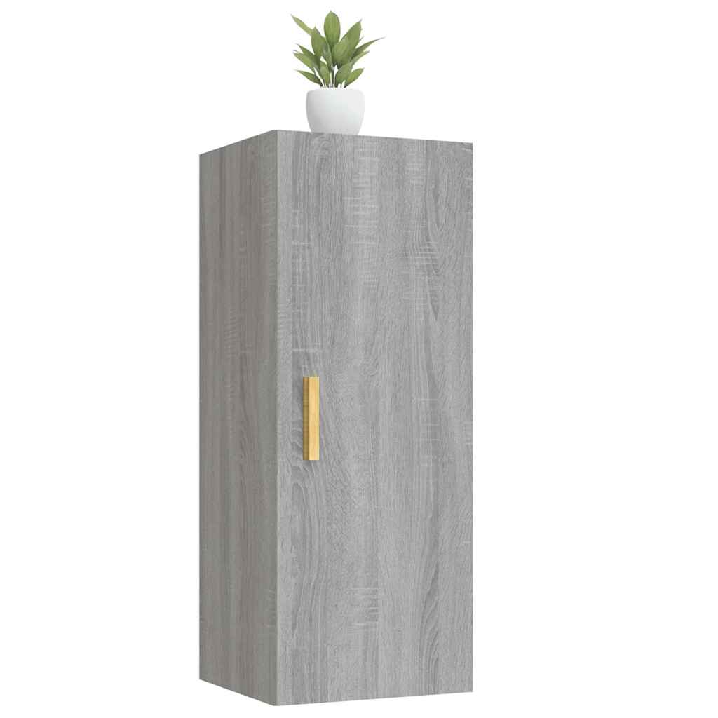 vidaXL Wall Cabinet Grey Sonoma 34.5x34x90 cm Engineered Wood 5