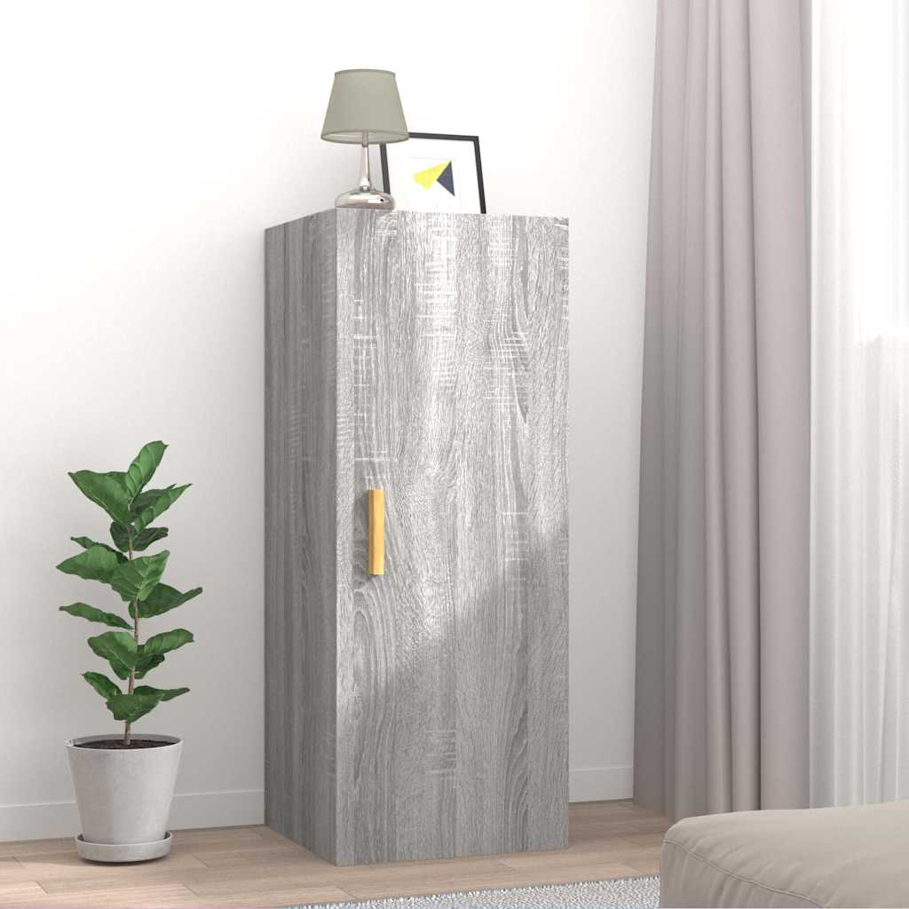 vidaXL Wall Cabinet Grey Sonoma 34.5x34x90 cm Engineered Wood 1