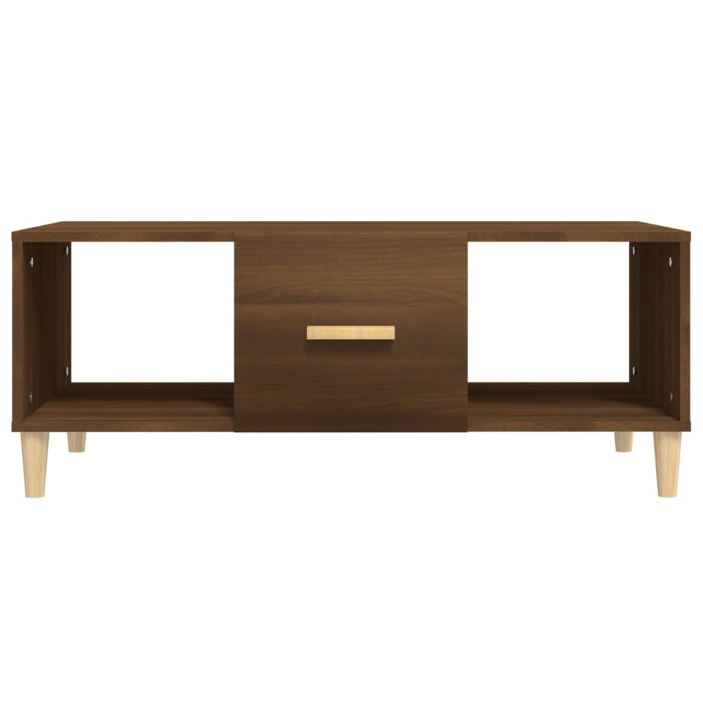 vidaXL Coffee Table Brown Oak 102x50x40 cm Engineered Wood 3