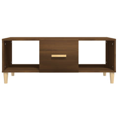 vidaXL Coffee Table Brown Oak 102x50x40 cm Engineered Wood 3