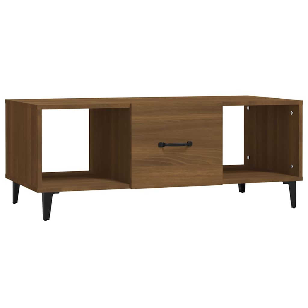 vidaXL Coffee Table Brown Oak 102x50x40 cm Engineered Wood 2