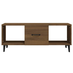 vidaXL Coffee Table Brown Oak 102x50x40 cm Engineered Wood 5